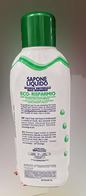 Sapone liquido «Sapone liquido con antibatterico naturale estratto di tè verde» — foto 2 dell'alert A12/00509/23