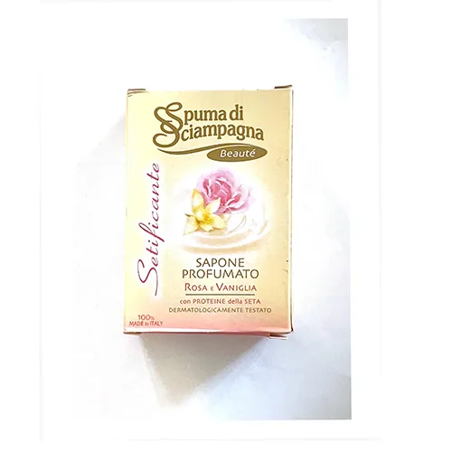 Sapone «Sapone solido profumato rosa e vaniglia» (SPUMA DI SCIAMPAGNA)