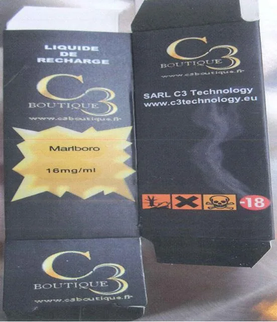 Liquido per sigarette elettroniche «SARL C3 Technology» — foto 1 dell'alert A12/1782/13
