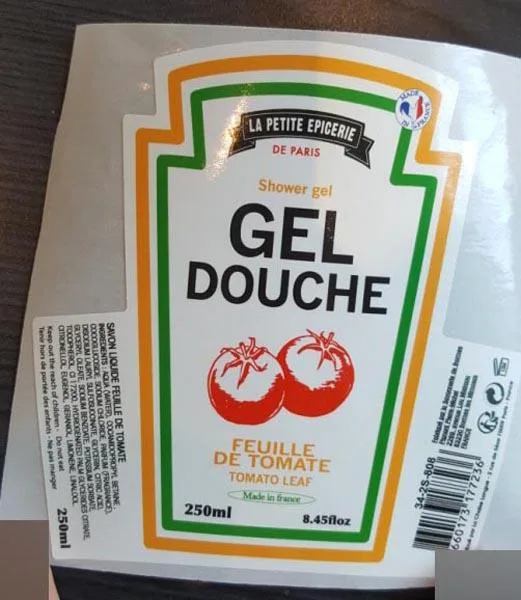 Gel doccia/sapone liquido «Savon liquide - Feuille de tomate ("‘Tomato leaf’ liquid soap")» (La Petite Épicerie de Paris)