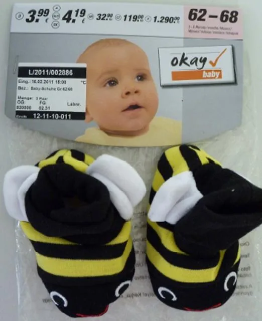 Scarpe da bambino "Biene" (Ape) &amp; #13; &amp; #13; (Okay Baby - KIK)