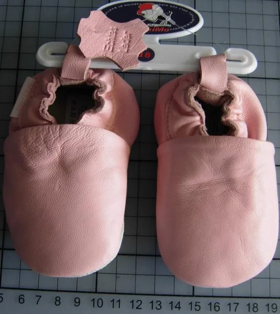 Scarpe da bambino "Slip-on in pelle rosa" (per neonati) (MaxiMo®)