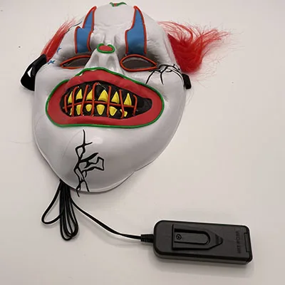 Maschera a LED «Scary clown» (Hisab joker)