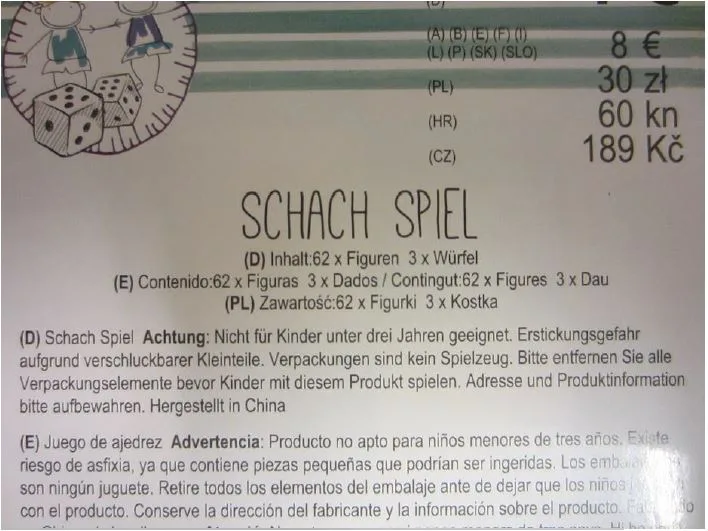 Set di scacchi «Schach Spiel» — foto 2 dell'alert A12/00880/20