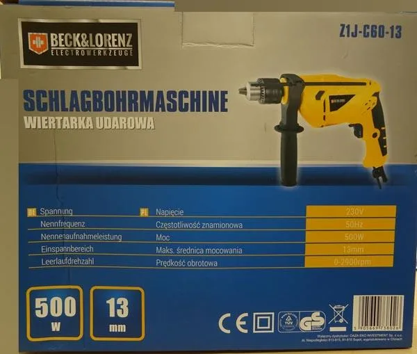 Trapano a impatto «Schlagbohrmaschine / Wiertarka udarowa» — foto 3 dell'alert A12/1558/17