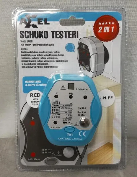 Tester dell'incavo di rete «Schuko testeri» (Axxel)