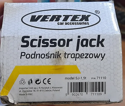 Martinetto a forbice «Scissor jack» — foto 3 dell'alert A11/00019/22