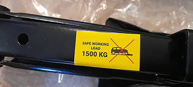 Martinetto a forbice «Scissor jack» — foto 5 dell'alert A11/00019/22