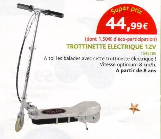 Scooter elettrico 12 V (SPEED LIMIT)