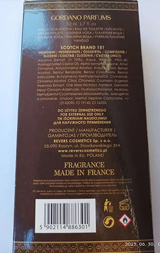 Eau de toilette «Scotch brand 151» — foto 3 dell'alert A12/02449/23