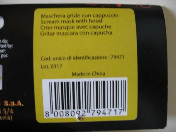 Maschera di fantasia-vestito «Scream mask with hood» — foto 2 dell'alert A12/0689/18