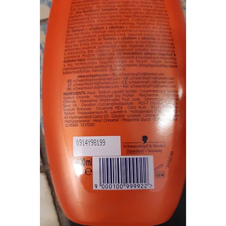 Shampoo «SEA BUCKTHORN SHAMPOO» — foto 2 dell'alert A12/01242/24
