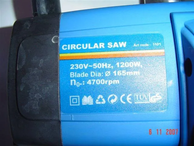 Sega circolare — foto 1 dell'alert 0984/08