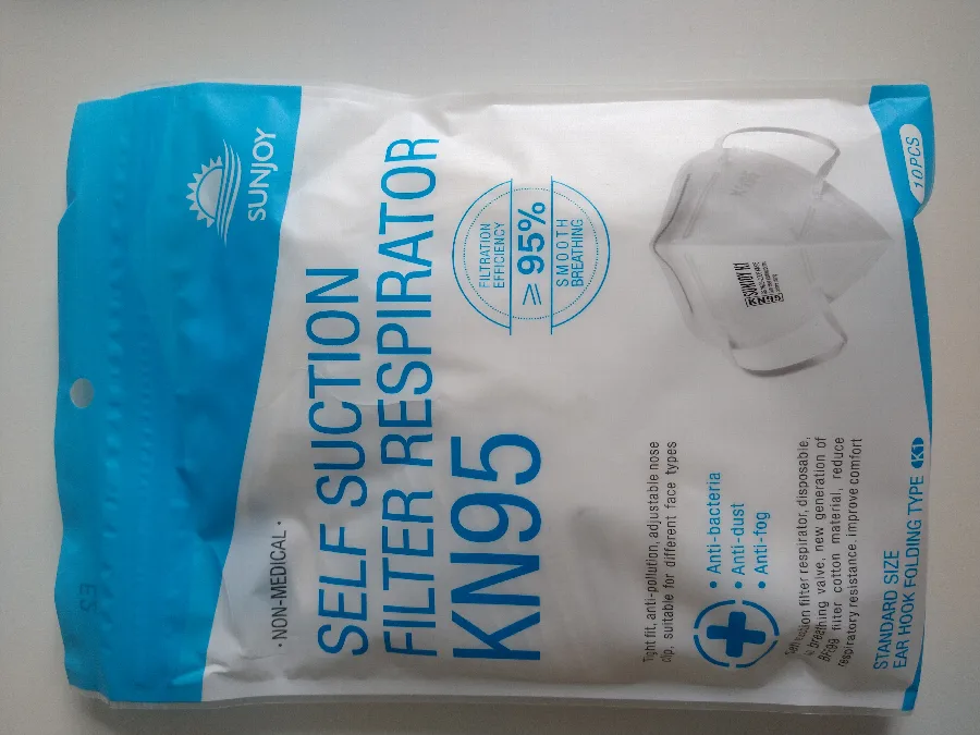 Maschera filtro particella «Self-suction filter KN95 Respiratory Protective Face Mask» — foto 1 dell'alert A12/01858/21