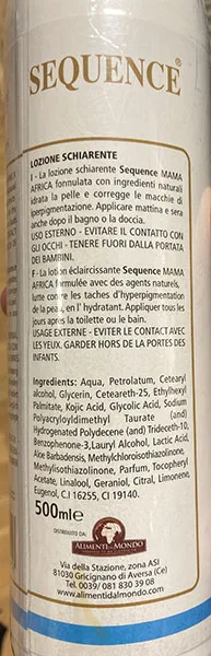 Lozione per l'alleggerimento della pelle «Sequence Lightening Beauty Lotion» — foto 3 dell'alert A12/00400/22