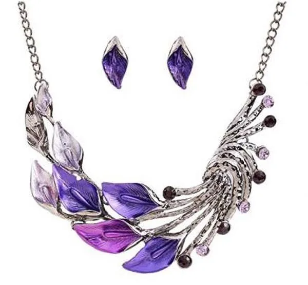 Set di gioielli «Set Bijoux Paon Pourpre éMail Festoon Bib» — foto 1 dell'alert A12/1140/18