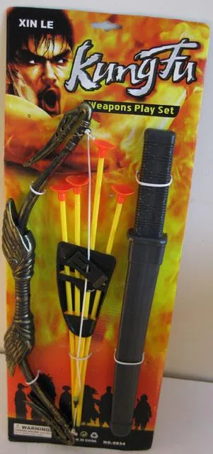 Set da gioco con arco, proiettili e coltello – Kung Fu Weapons Playset (Xin Le)