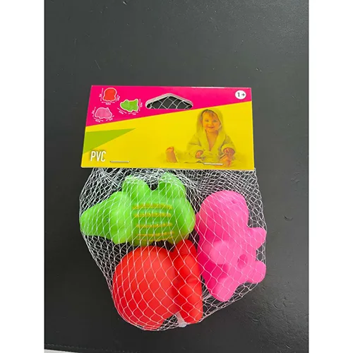 Set di giocattoli da bagno in plastica «Set de trois animaux de bain sonores hippopotame/crocodile/pieuvre»