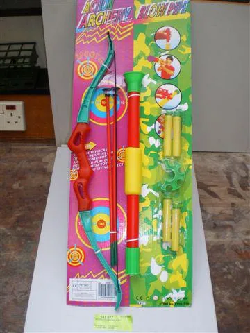 Set di arco e soffiaggio – Azione tiro con l'arco – Blow Pipe (Fun-tastic)