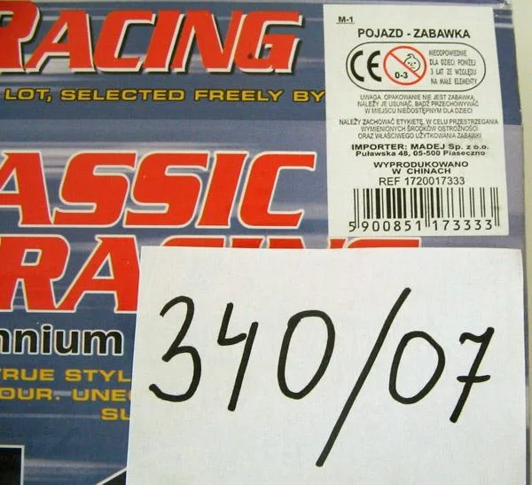 Set di auto da corsa classiche (Yong Da)