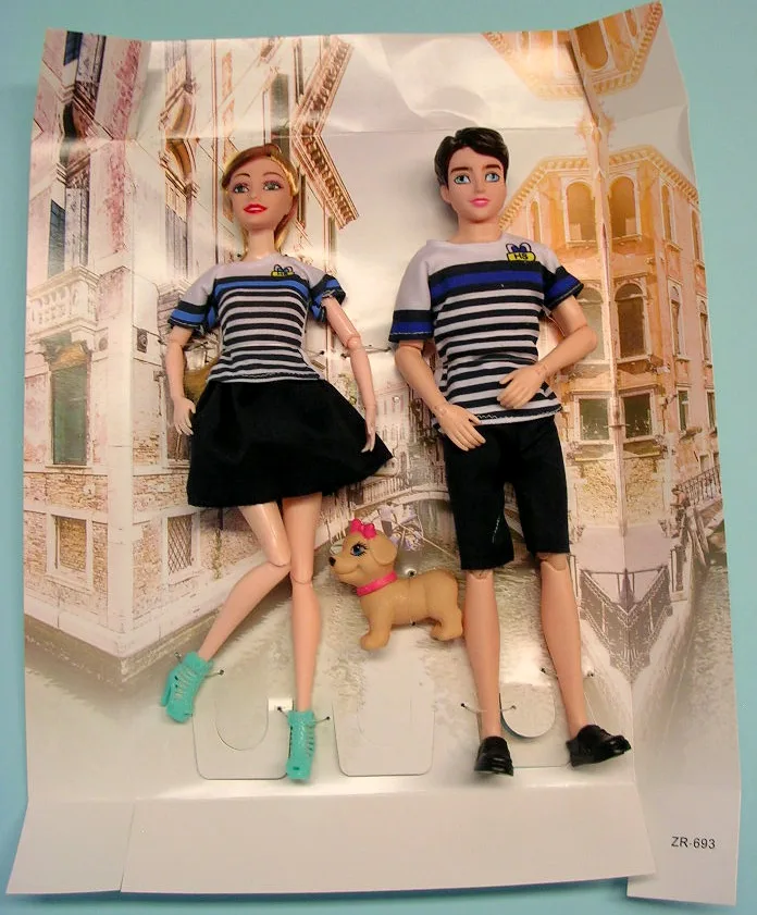 Set di bambole di plastica (Elegant Girl/Charm Lovely Girl)