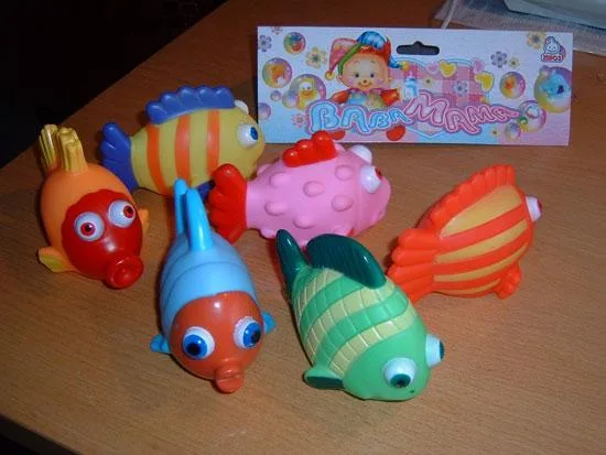 Set di giocattoli spremevoli – Set di giocattoli spremevoli, squeaky 6 colori diversi in forma di 1) pesce, 2) agnelli e 3) automobili — foto 2 dell'alert 0224/08