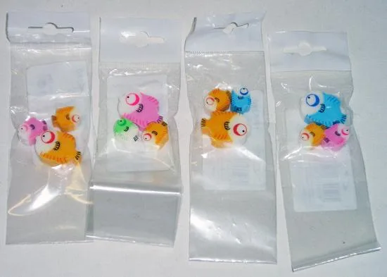 Set di gomme con un motivo bambino sotto forma di un pesce e di una farfalla (NOELL)