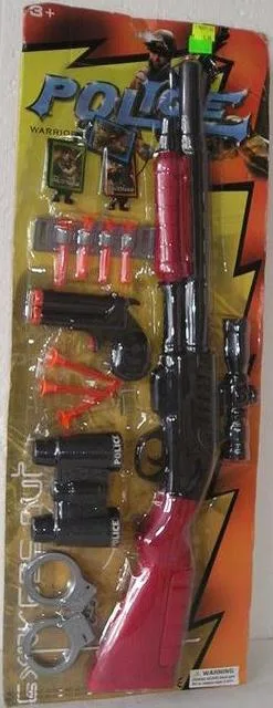 Set di pistola giocattolo con accessori &amp; #13; &amp; #13; (POLICE WARRIORS ACTION)
