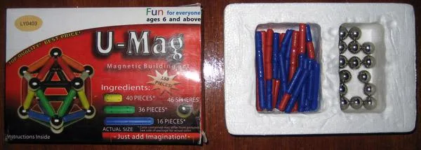 Set magnetico di costruzione di giocattoli (U-Mag)