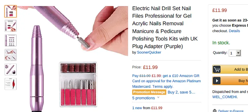 Set manicure elettrico — foto 1 dell'alert INFO/00102/20