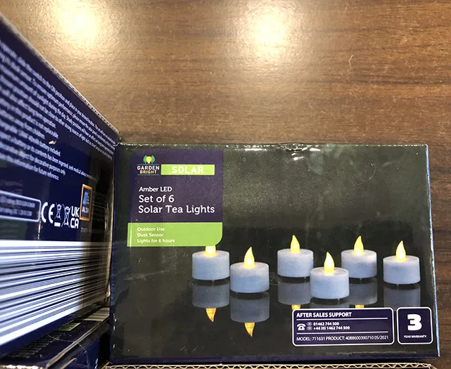 Luci solari del tè «Set of 6 Solar Tea Lights» — foto 3 dell'alert A12/00992/21