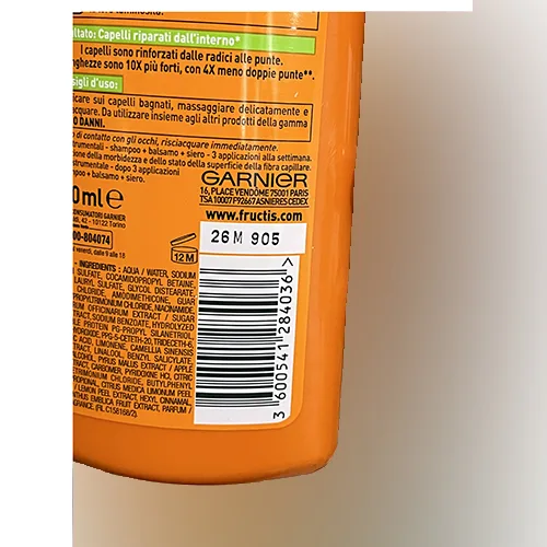 Shampoo «Shampoo fortificante addio danni - Fructis» — foto 3 dell'alert A12/01371/24