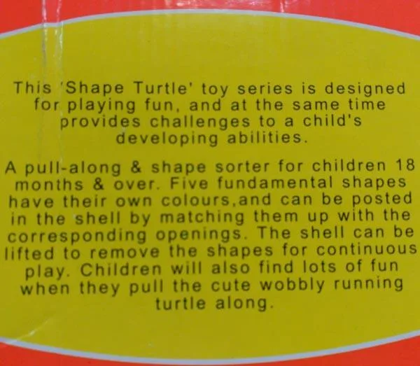Giocattolo educativo «SHAPE TURTLE» — foto 2 dell'alert A12/0638/17