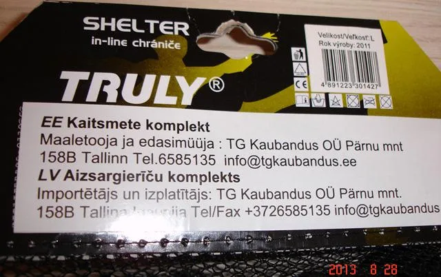 Dispositivi di protezione per pattinaggio a rulli «Shelter» — foto 2 dell'alert A11/0009/14
