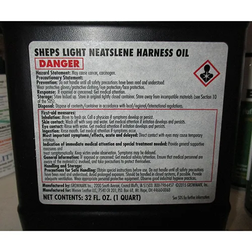 Olio di imbracatura «Sheps Light Neatslene Harness Oil Sheps Light Neat» — foto 4 dell'alert A12/00697/24