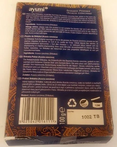 Prodotto per la cura dei capelli «Shikakai Powder 100% Natural Hair Cleanser» — foto 3 dell'alert A12/1122/19