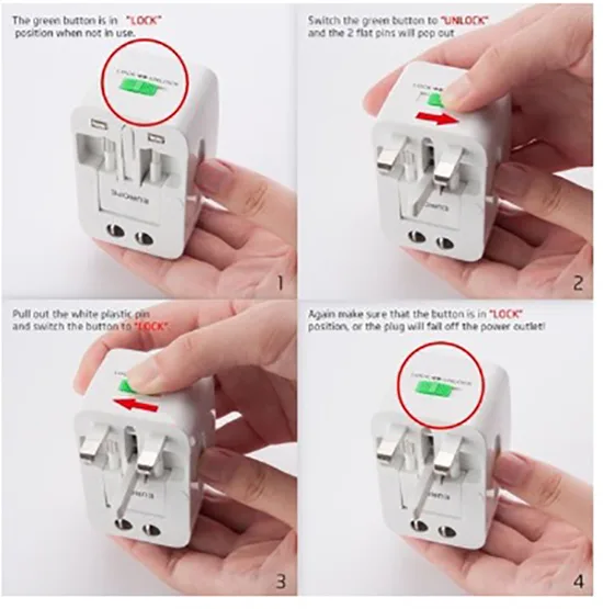 Adattatore elettrico «shot -Adaptateur de Voyage Prise Universelle Secteur Murale - Europe Angleterre France A…» — foto 1 dell'alert A12/01527/20