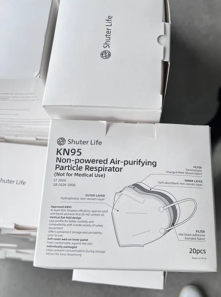 Maschera filtro antiparticolato «Shuter Life , KN95 Non-powered air-purifying particle respirator»
