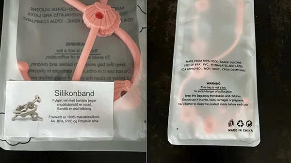 Supporto di succhietto «Silicone chain (silikonband)»