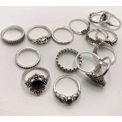 Anelli «Silver 15 stycken Finger Ring» — foto 1 dell'alert A12/02983/24