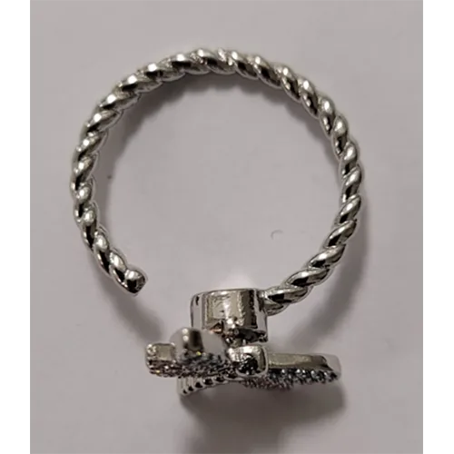 Anello allungabile «Silver Extendable Blue and Pink Butterfly Ring» — foto 1 dell'alert SR/04501/25