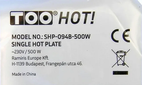 Piastra calda «SINGLE HOT PLATE» — foto 4 dell'alert A11/00129/22