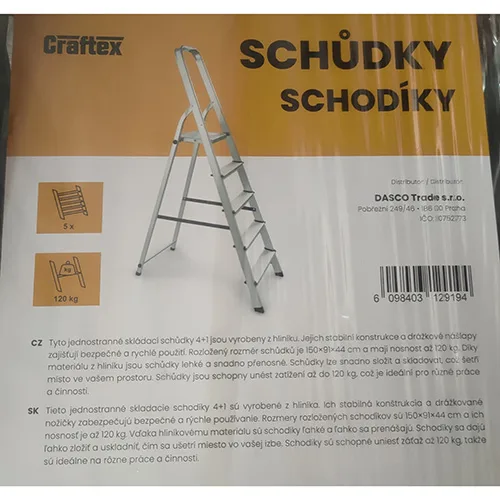 Scala a gradini «Single-sided folding step ladder 4+1» — foto 3 dell'alert SR/02512/25