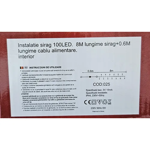 Catena di illuminazione «SIRAG CU JOCURI DE LUMINI 100LED» — foto 3 dell'alert SR/02753/25