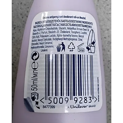 Deodorante «SKIN CARE Neutral with PRODERMA 24H» — foto 3 dell'alert SR/00814/26