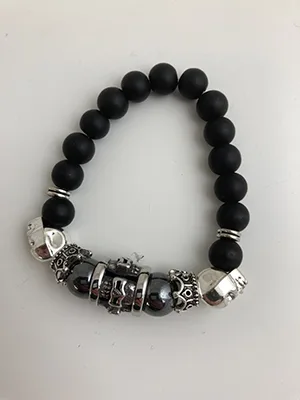 Braccialetto «Skull bracelet beads aztec empire Dödskalle armband» — foto 1 dell'alert A12/03091/23