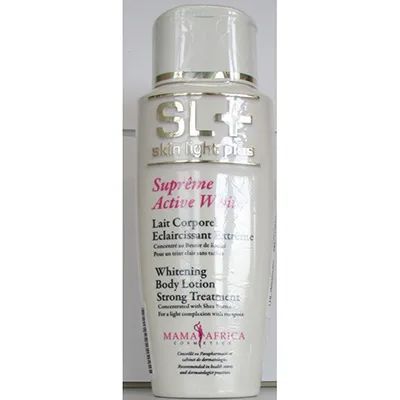 Lozione per il corpo schiarente per la pelle «SL +  skin light plus, Suprême Acrive White, Whitening Body Lotion Strong Treatment» (Mama Africa Cosmetics)