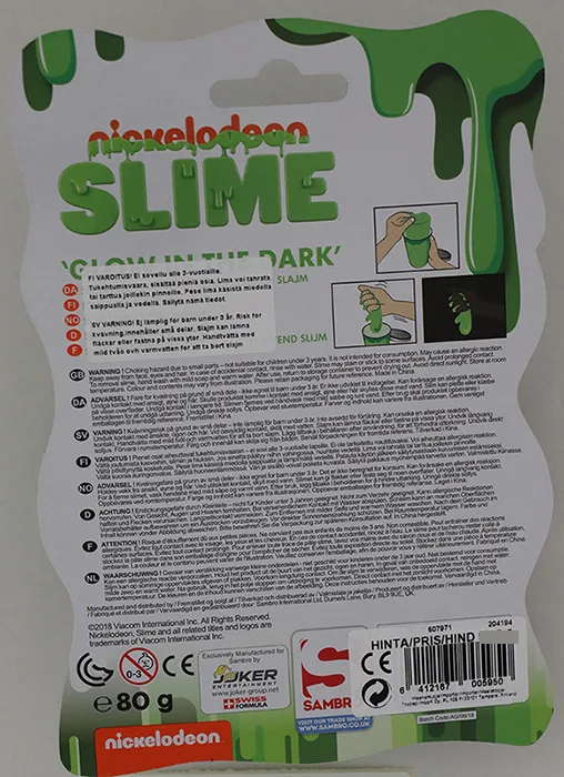 Melma del giocattolo «Slime - Glow in the dark» — foto 2 dell'alert A12/00847/20