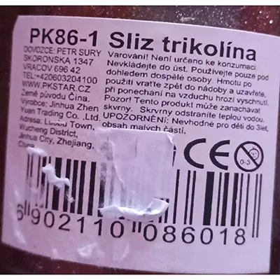 Bava di giocattolo «Sliz Trikolína» — foto 2 dell'alert SR/00319/25