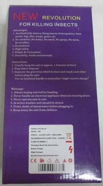 Assassino di insetti elettrici «SMART INSECT KILLER» — foto 2 dell'alert A12/0378/16